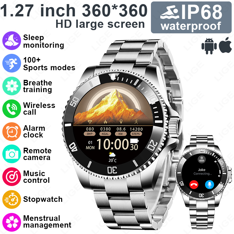 Japanese Lifestyle Called - LIGE Nowy Styl Luksusowy Smartwatch na