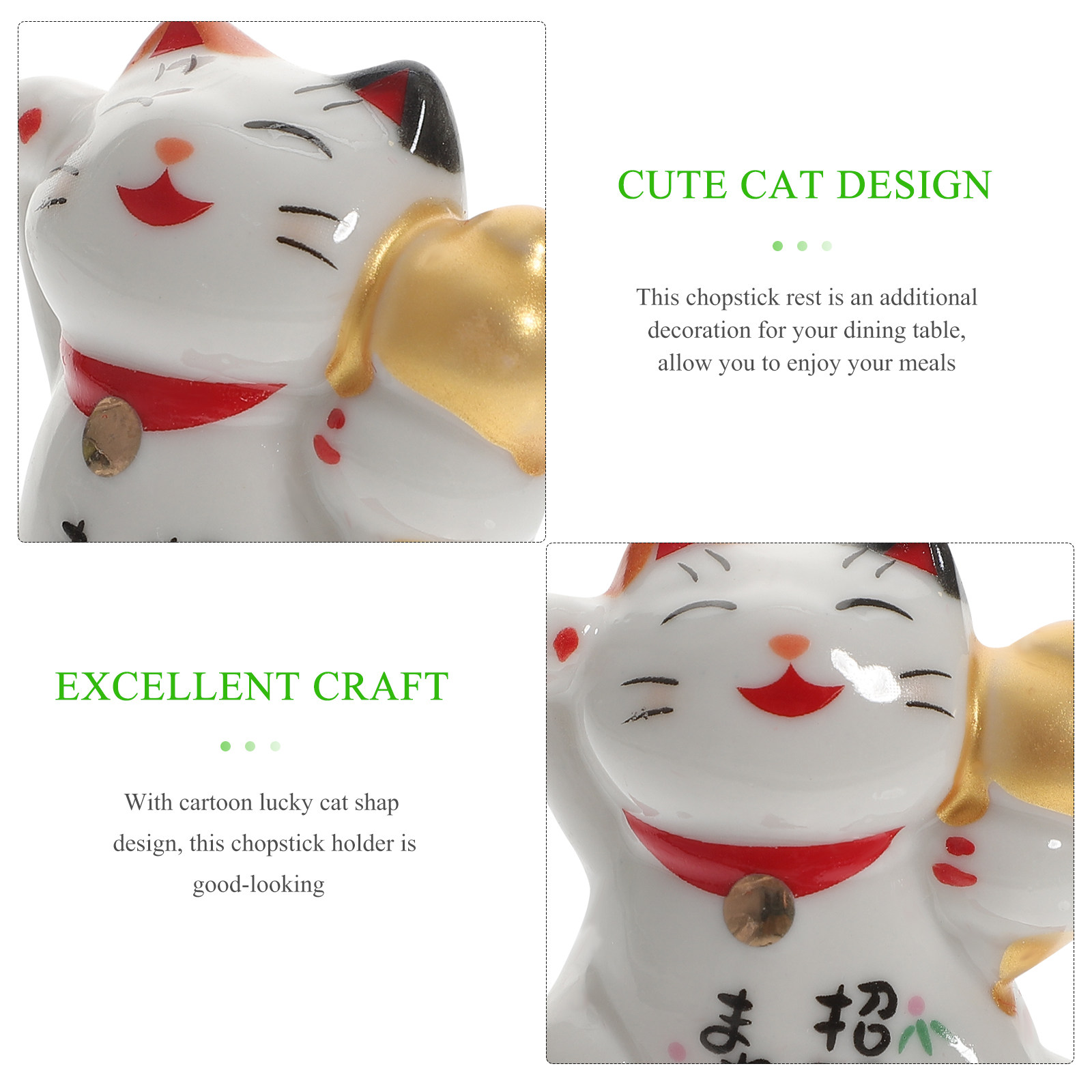Figurka kota, ozdoba ceramiczn – Chopstick Rest Ceramic recenzja i cena