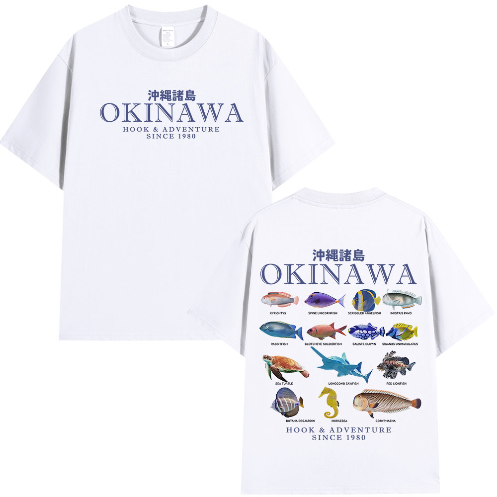 Okinawa Ocean Fish T Shirt Sea – Japanese Man Lifestyle recenzja i cena