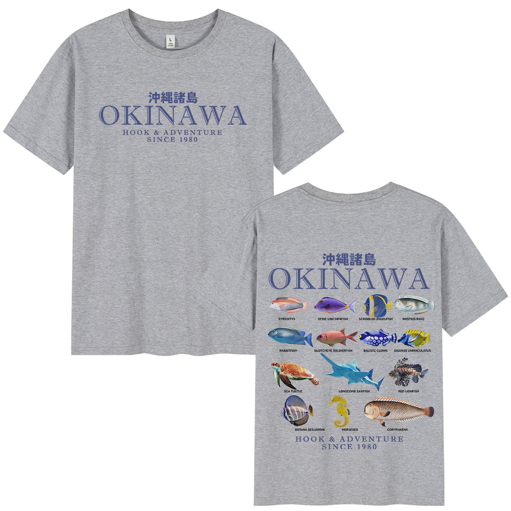 Okinawa Ocean Fish T Shirt Sea – Japanese Man Lifestyle recenzja i cena